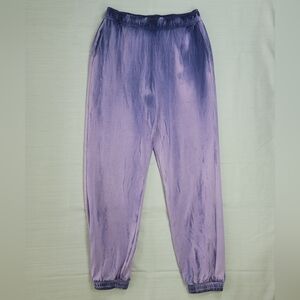 Cotton Citizen Brooklyn Sweatpants Womens Large Purple Tie Dye Elastic Waist USA